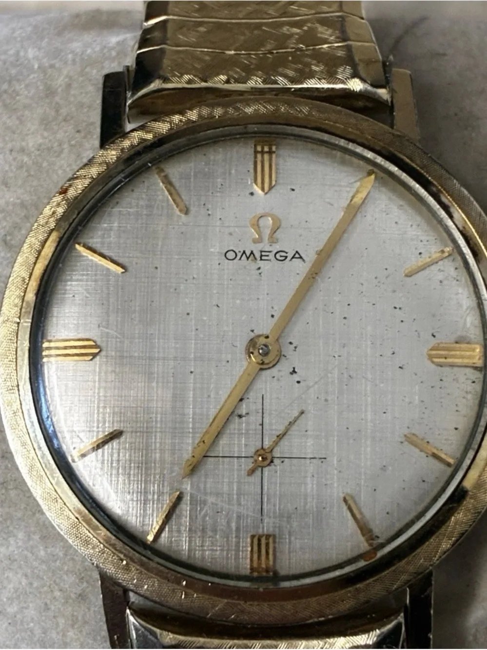 1962 14K Gold Filled Omega Windup 34mm Watch 17 Jewels 19844002 RUNNING 510 Cal